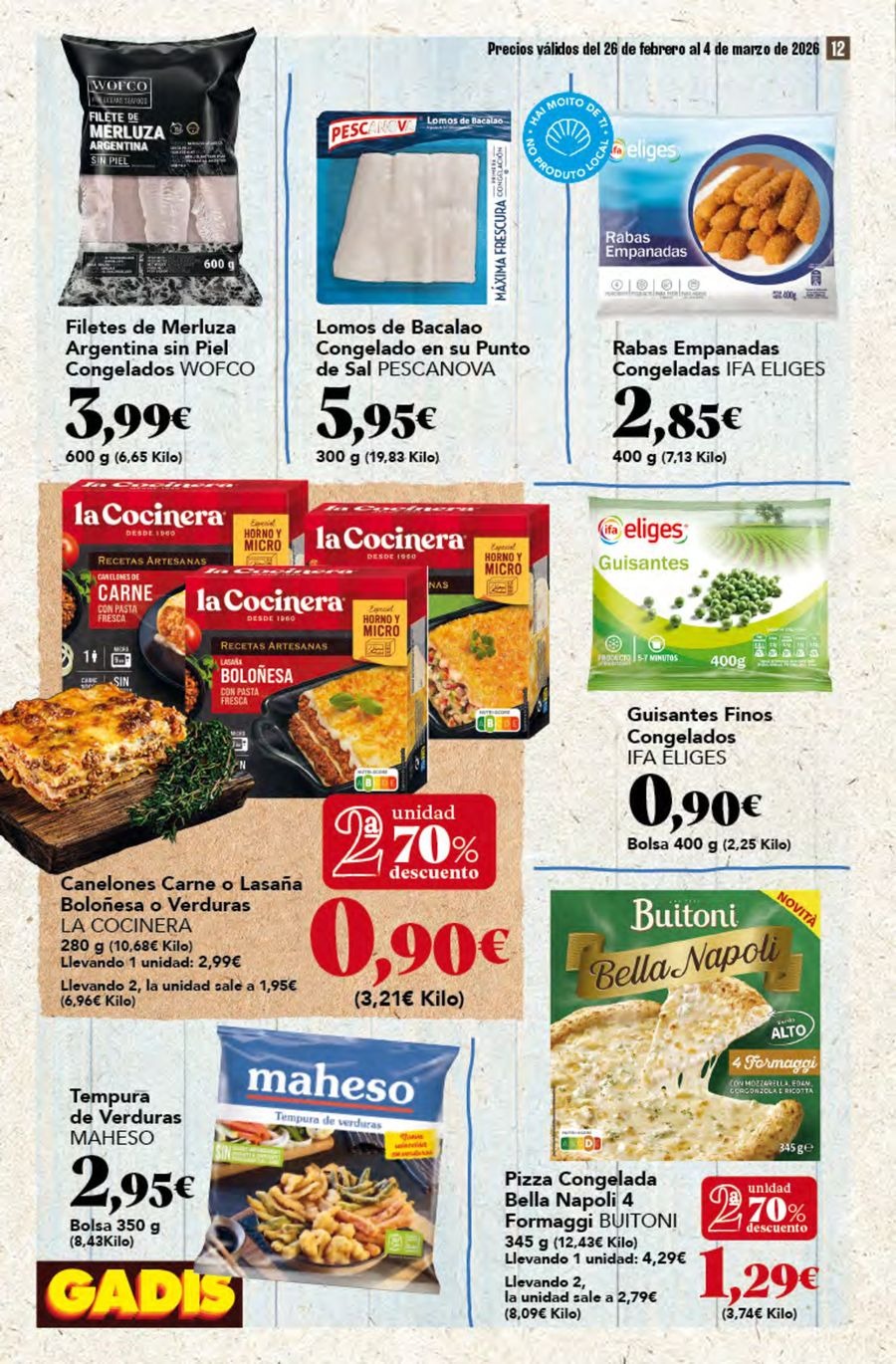 GADIS supermarket Spain Offers from 26 February to 4 March 2026 New prices