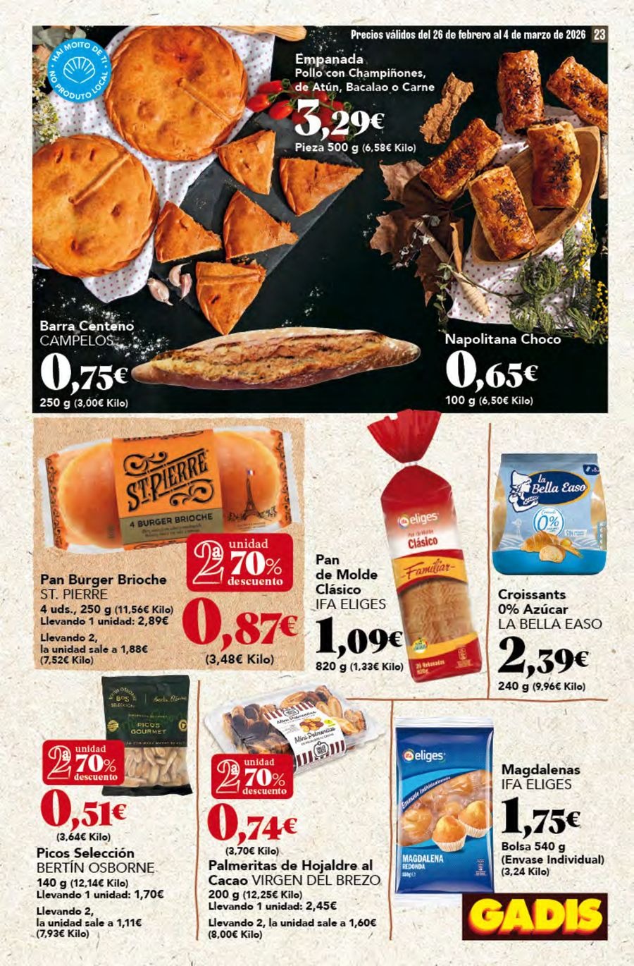 GADIS supermarket Spain Offers from 26 February to 4 March 2026 New prices