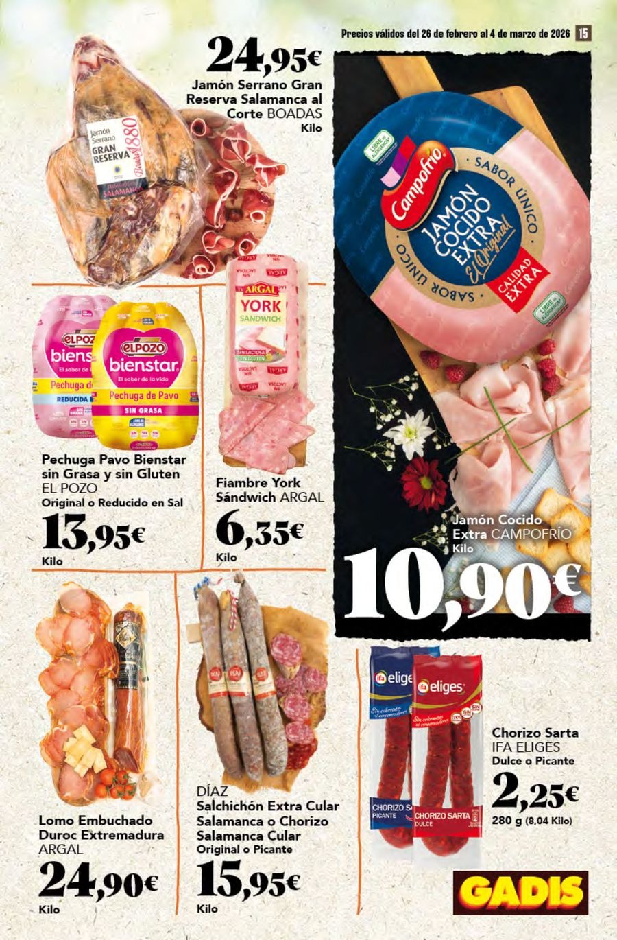 GADIS supermarket Spain Offers from 26 February to 4 March 2026 New prices