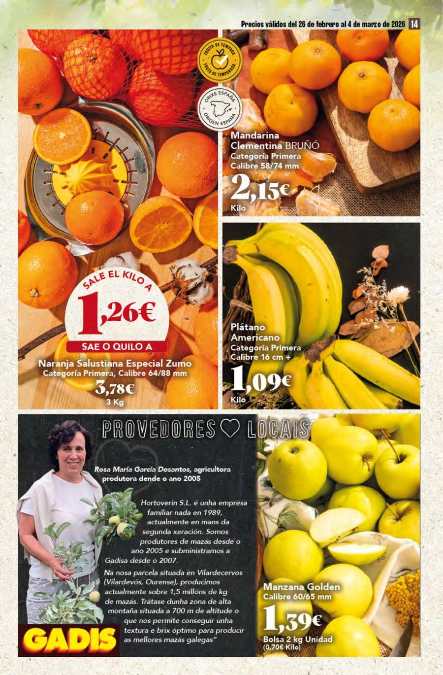 GADIS supermarket Spain Offers from 26 February to 4 March 2026 New prices
