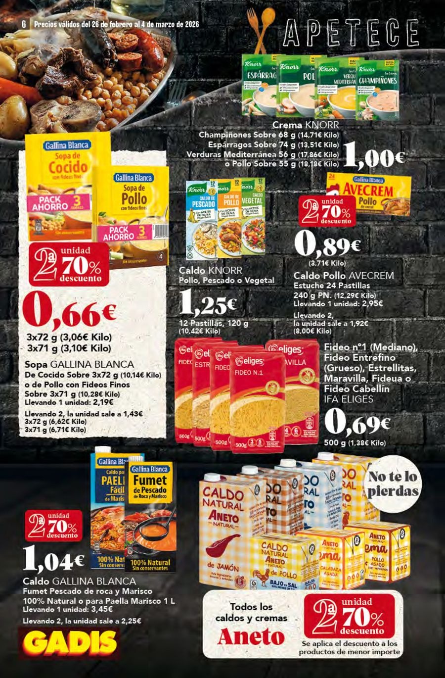 GADIS supermarket Spain Offers from 26 February to 4 March 2026 New prices