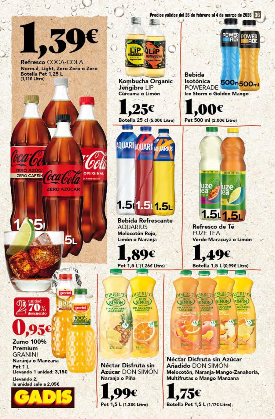 GADIS supermarket Spain Offers from 26 February to 4 March 2026 New prices