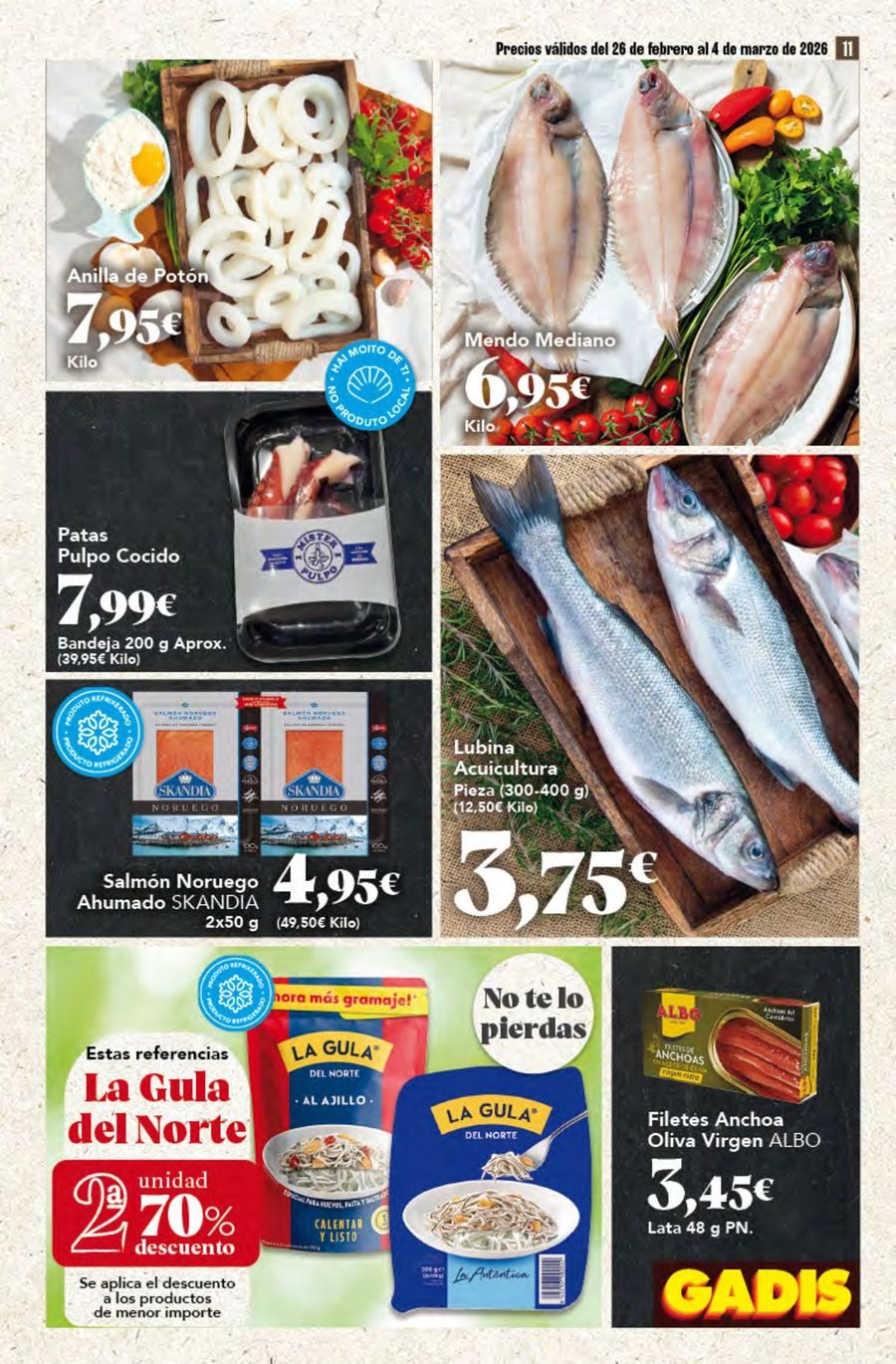 GADIS supermarket Spain Offers from 26 February to 4 March 2026 New prices