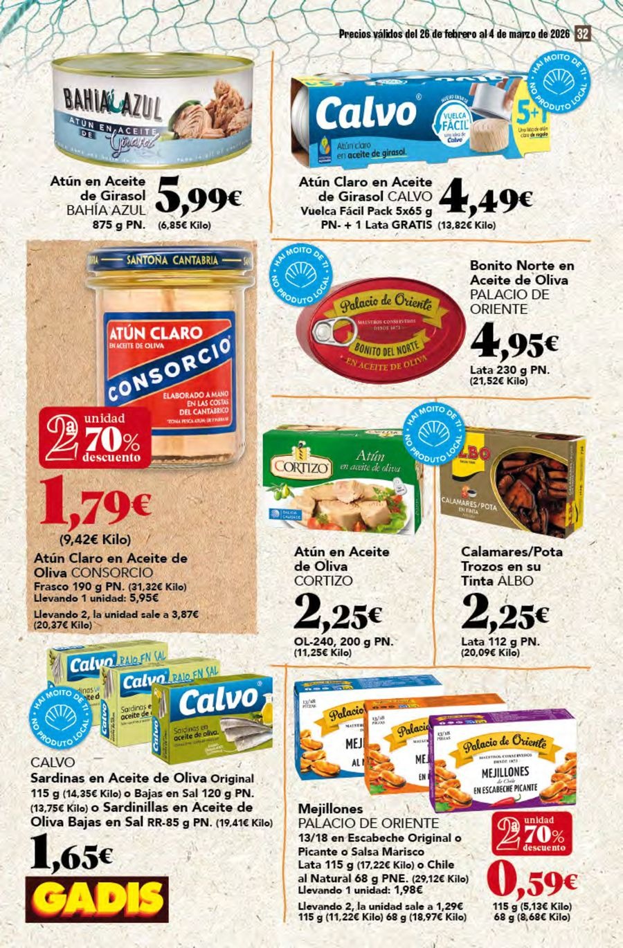 GADIS supermarket Spain Offers from 26 February to 4 March 2026 New prices