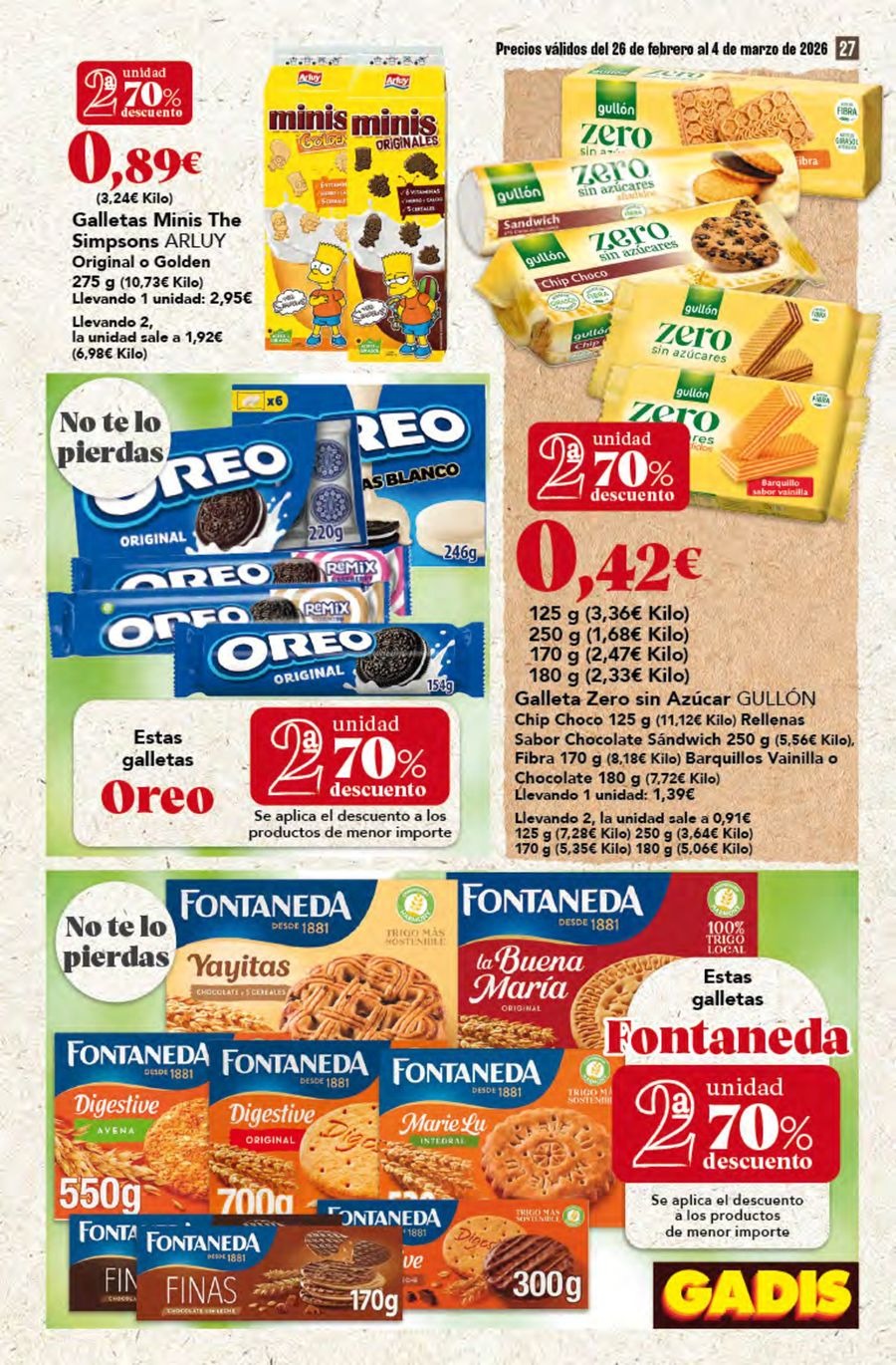 GADIS supermarket Spain Offers from 26 February to 4 March 2026 New prices