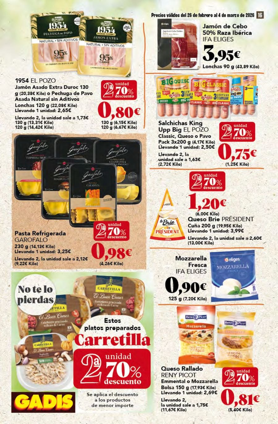 GADIS supermarket Spain Offers from 26 February to 4 March 2026 New prices