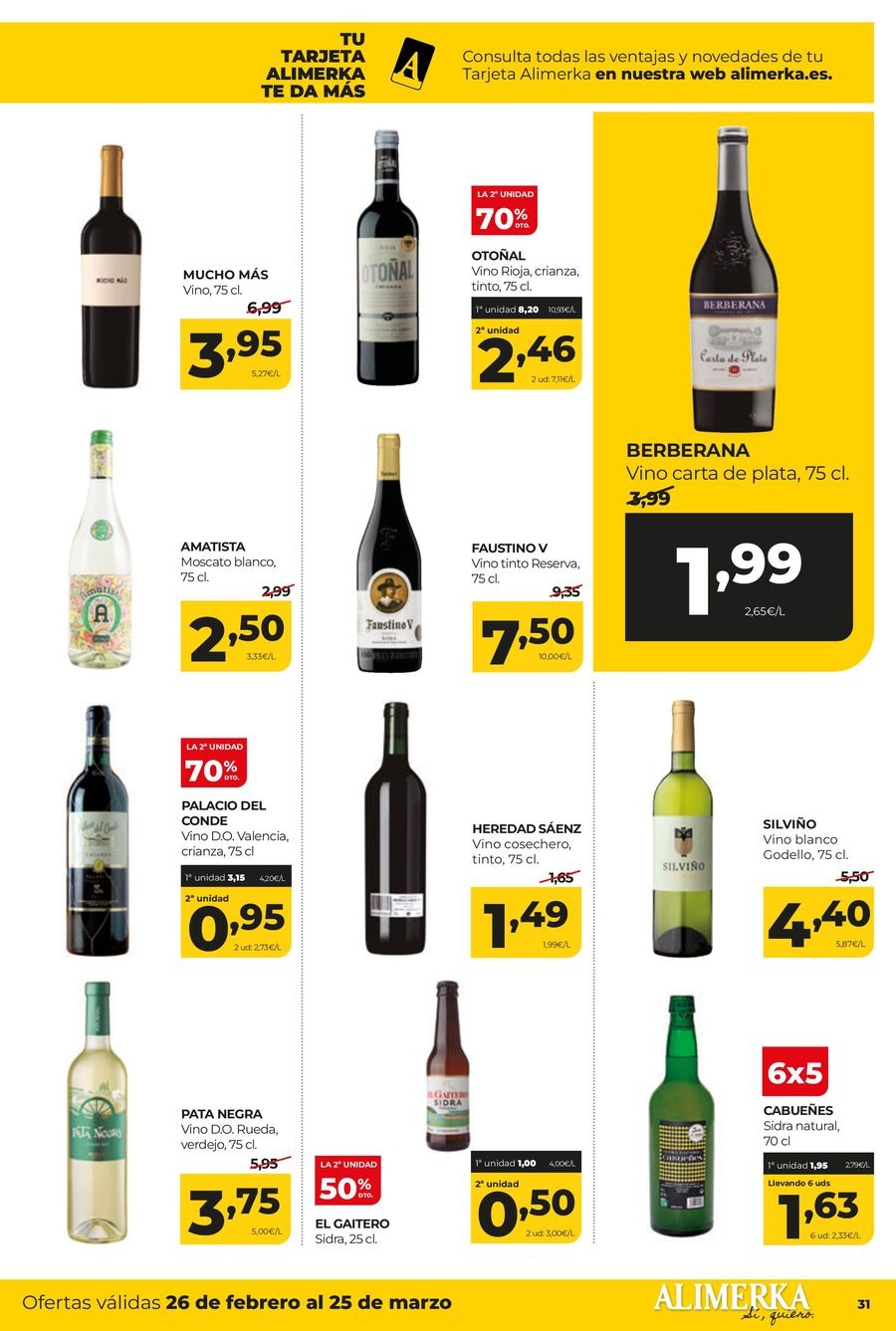 Ofertas de ‎Alimerka Supermercados‎ España de 26 febrero a 25 marzo 2026 Ofertas Mensuales