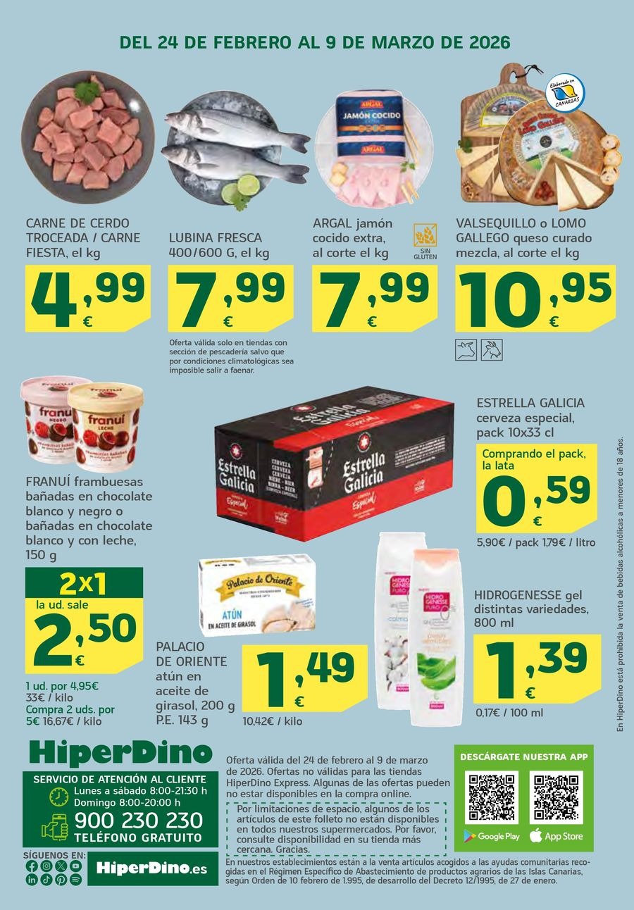 Ofertas de HiperDino España de 24 febrero a 9 marzo 2026 Nuevas ofertas