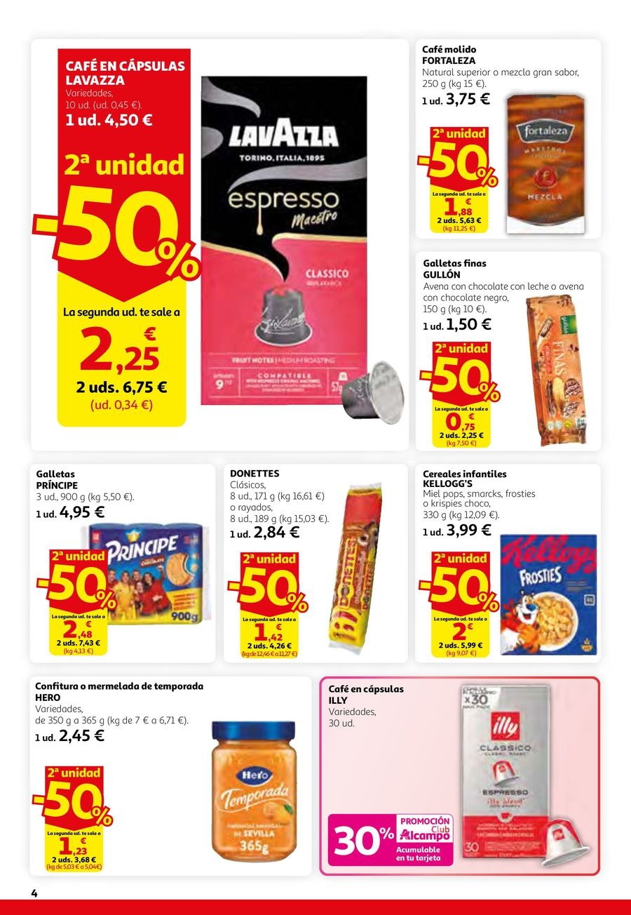 Offres Alcampo Espagne de 26 février à 11 mars 2026 2ème Unité -50%