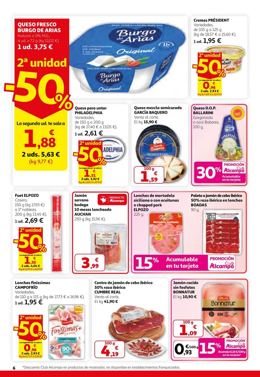 Offres Alcampo Espagne de 26 février à 11 mars 2026 2ème Unité -50%