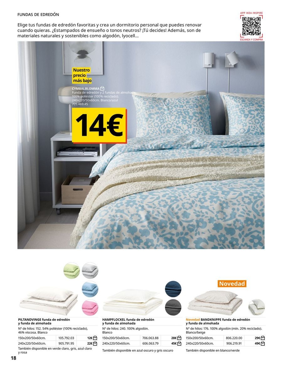 Ofertas de IKEA España de 19 febrero a 31 agosto 2026 Ofertas de Ropa de Cama