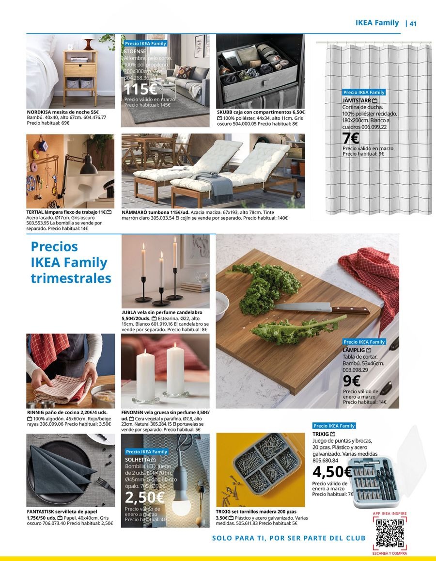 Offres IKEA Espagne de 1 janvier à 31 mars 2026 Offres du Magazine IKEA Family