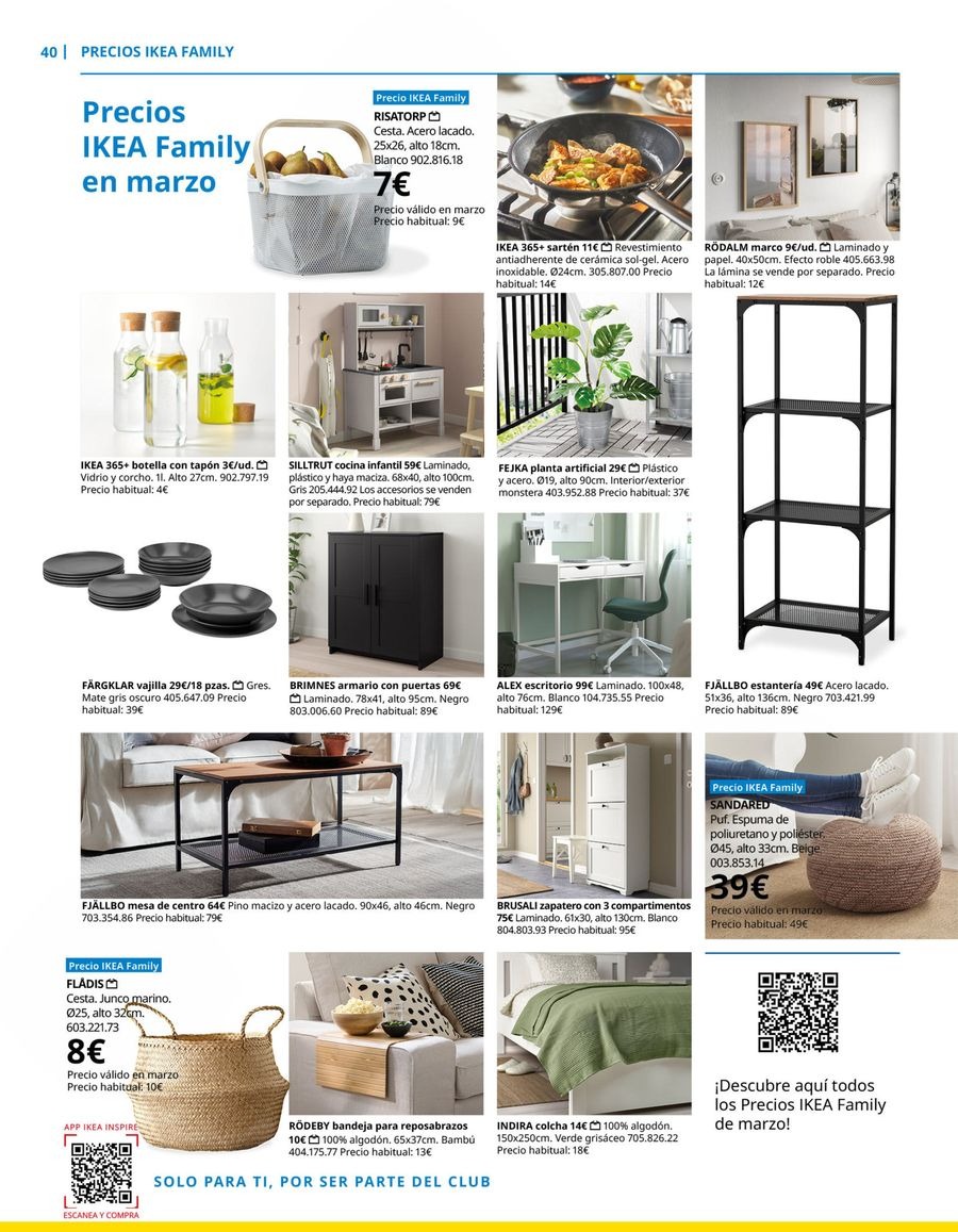 Offres IKEA Espagne de 1 janvier à 31 mars 2026 Offres du Magazine IKEA Family