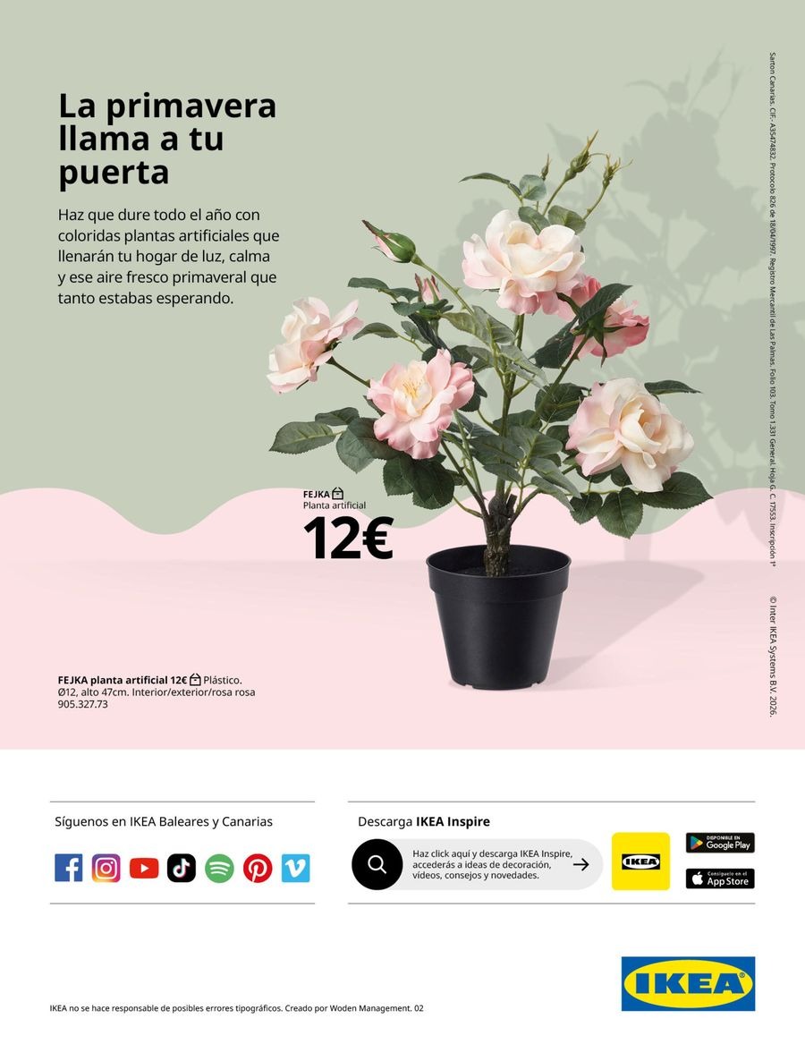 Offres IKEA Espagne de 19 février à 31 août 2026 Offres des Collections de Printemps