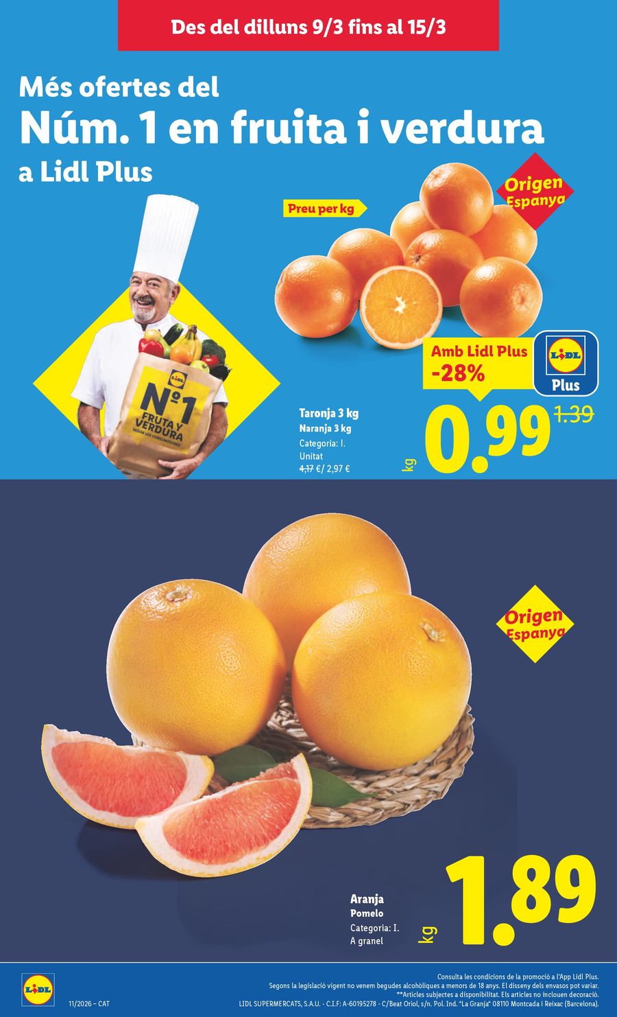 Ofertas de Lidl España de 9 marzo a 15 marzo 2026 ofertas semanales