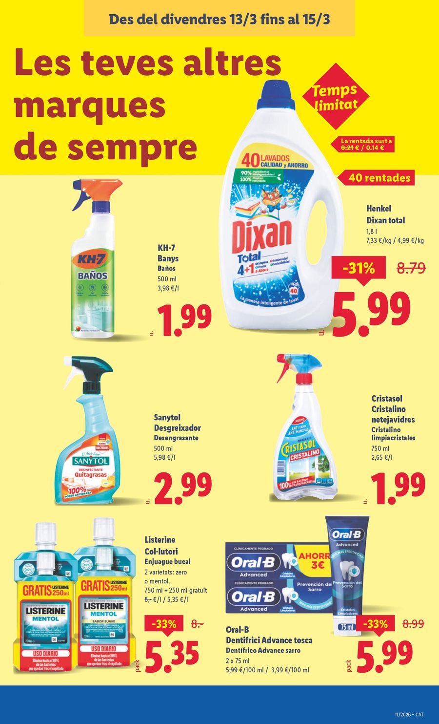 Ofertas de Lidl España de 9 marzo a 15 marzo 2026 ofertas semanales