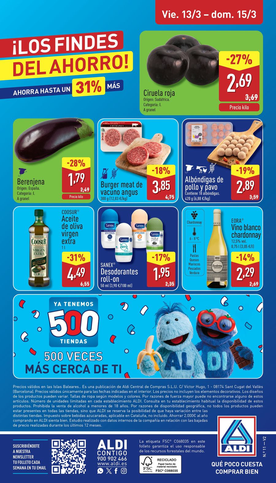 Offres ALDI Espagne de 9 mars à 15 mars 2026 Combien cela coûte peu d'acheter bien