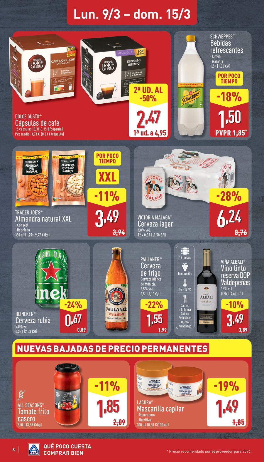 Offres ALDI Espagne de 9 mars à 15 mars 2026 Combien cela coûte peu d'acheter bien