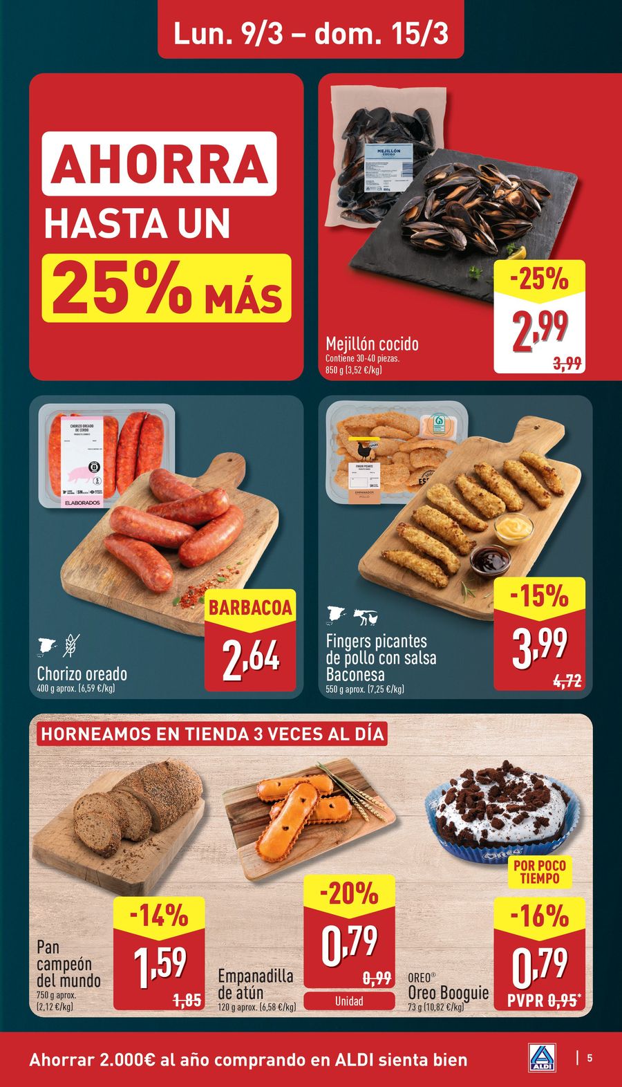 Offres ALDI Espagne de 9 mars à 15 mars 2026 Combien cela coûte peu d'acheter bien