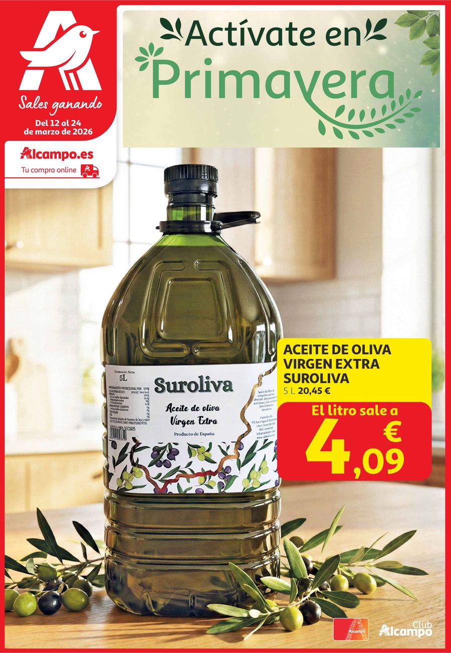 Offres Alcampo Espagne de 12 mars à 24 mars 2026 Soyez actif au printemps - Alcampo - Espagne - 12 mars 2026 – 24 mars 2026 - Page 1