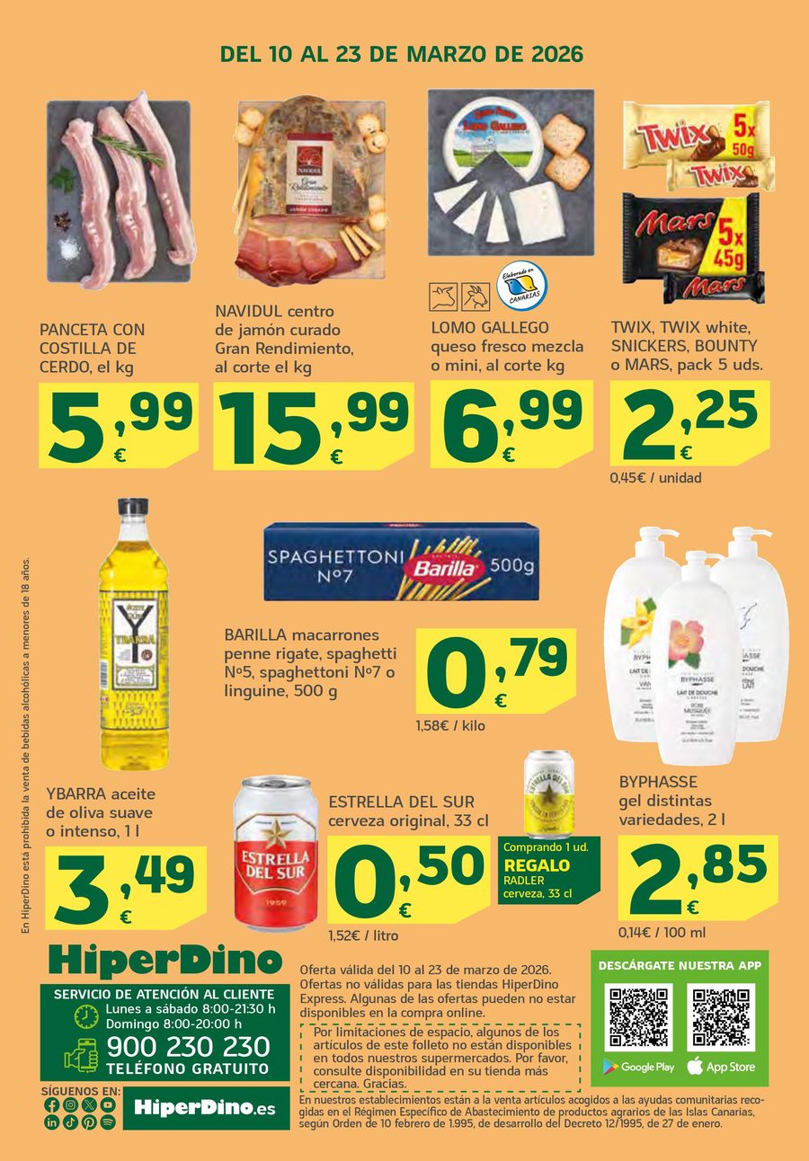 Ofertas de HiperDino España de 10 marzo a 23 marzo 2026 Ofertas de marzo