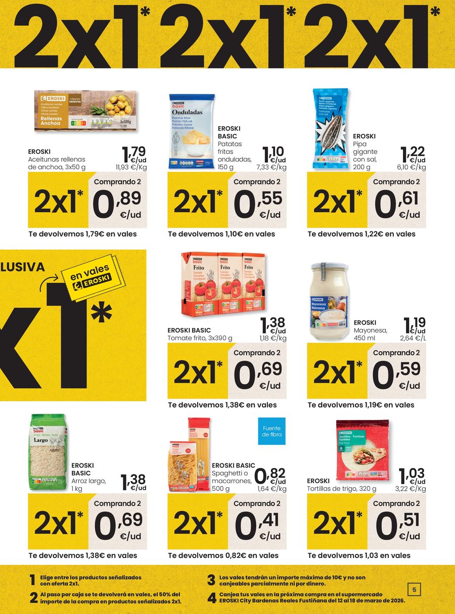Ofertas de Eroski España de 5 marzo a 11 marzo 2026 Ofertas de apertura