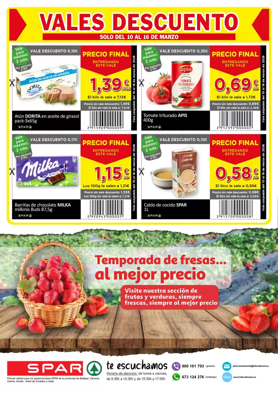 SPAR Spain offers from 10 March to 16 March 2026 Price Blaster