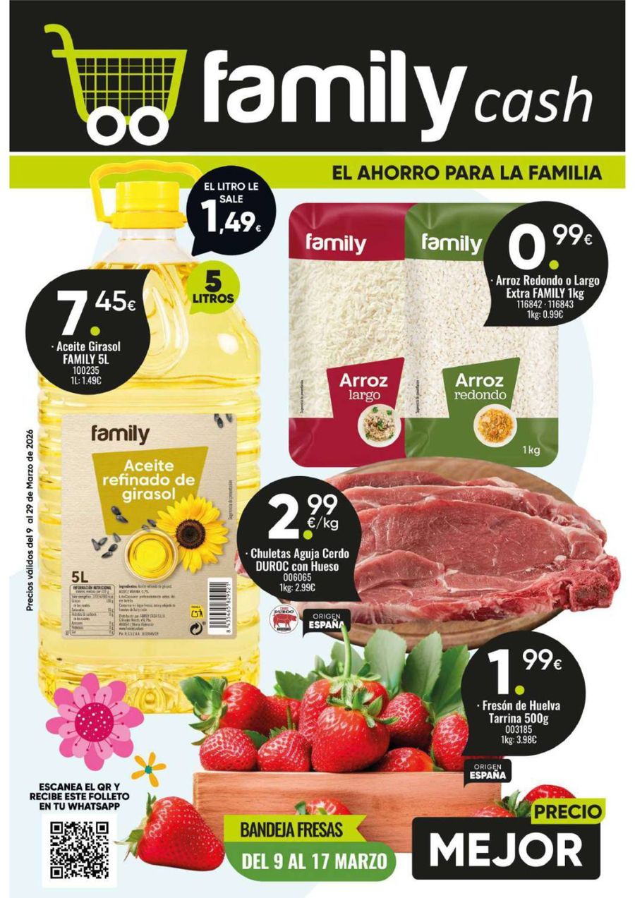 Ofertas de Supermercado Family Cash España de 9 marzo a 29 marzo 2026 Folleto de descuentos - Supermercado Family Cash - España - 9 marzo 2026 – 29 marzo 2026 - Página 1