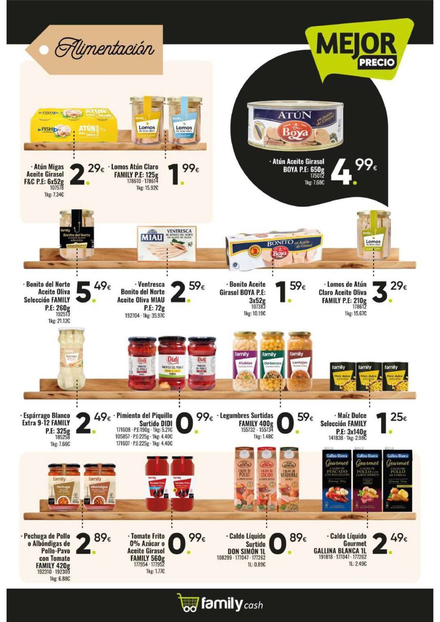 Ofertas de Supermercado Family Cash España de 9 marzo a 29 marzo 2026 Folleto de descuentos
