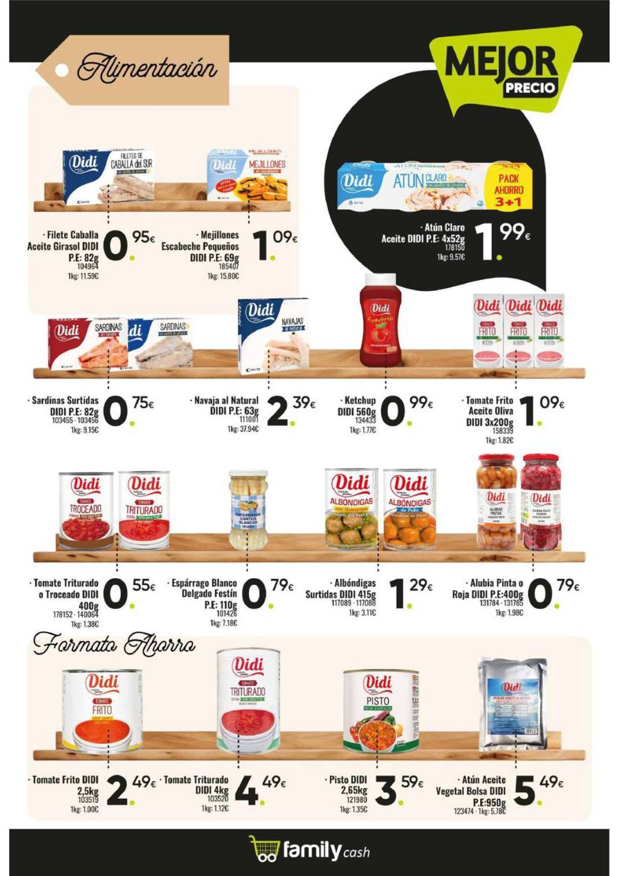 Ofertas de Supermercado Family Cash España de 9 marzo a 29 marzo 2026 Folleto de descuentos