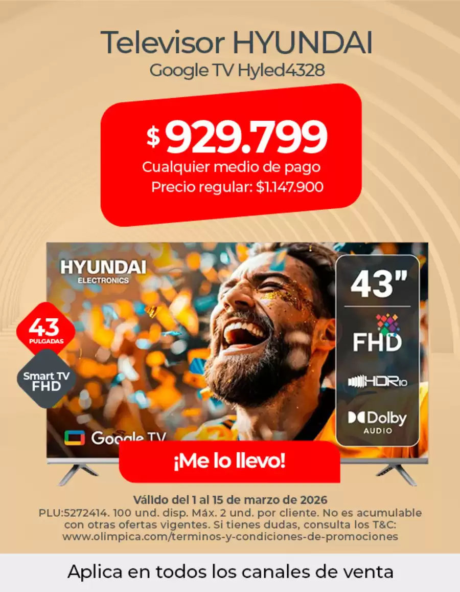 Offres Olímpica Colombie de 1 à 15 mars 2026 Économisez maintenant avec nos offres