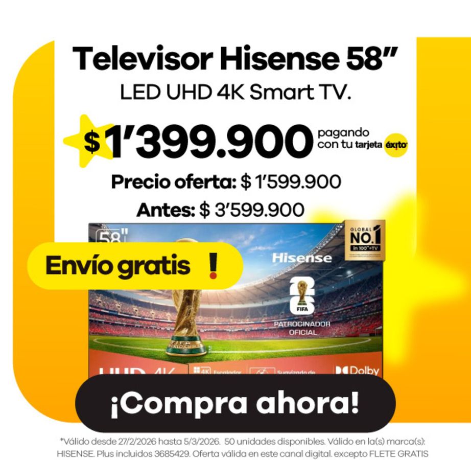 Éxito Colombia offers from 6 to 20 March 2026 Current promotions