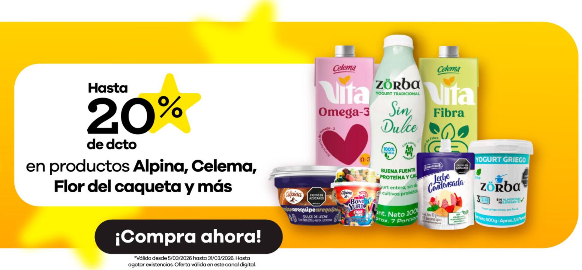 Ofertas de Éxito Colombia de 5 a 31 marzo 2026 Ofertas para cazadores de gangas