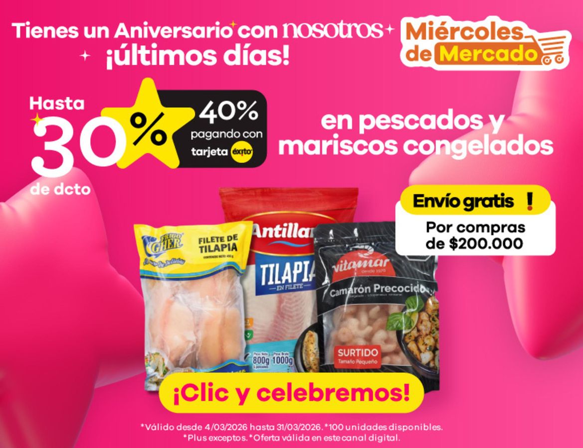 Ofertas de Éxito Colombia de 4 a 31 marzo 2026 Ofertas y gangas exclusivas
