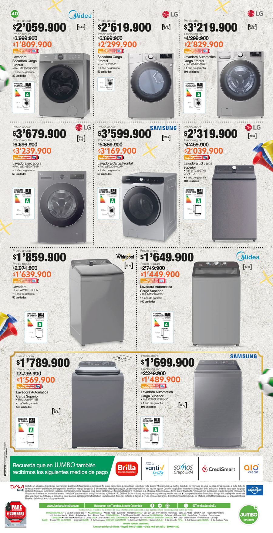 Ofertas de Tiendas Jumbo Colombia de 26 febrero a 15 marzo 2026 Catalogo extrapromo jumbo
