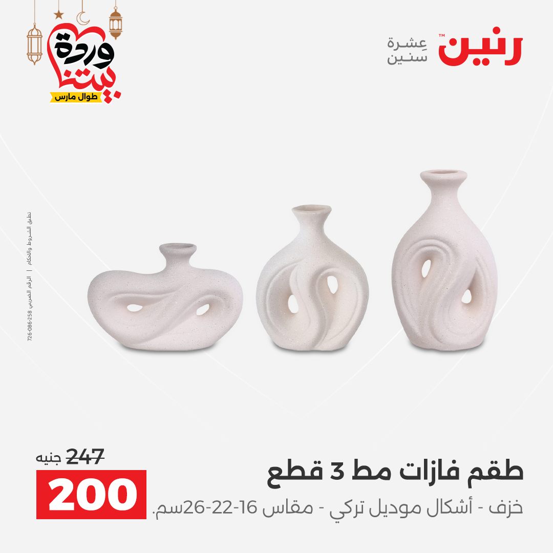 Offres Raneen Egypte de 15 à 16 mars 2026 Offres de Cadeaux et Décorations