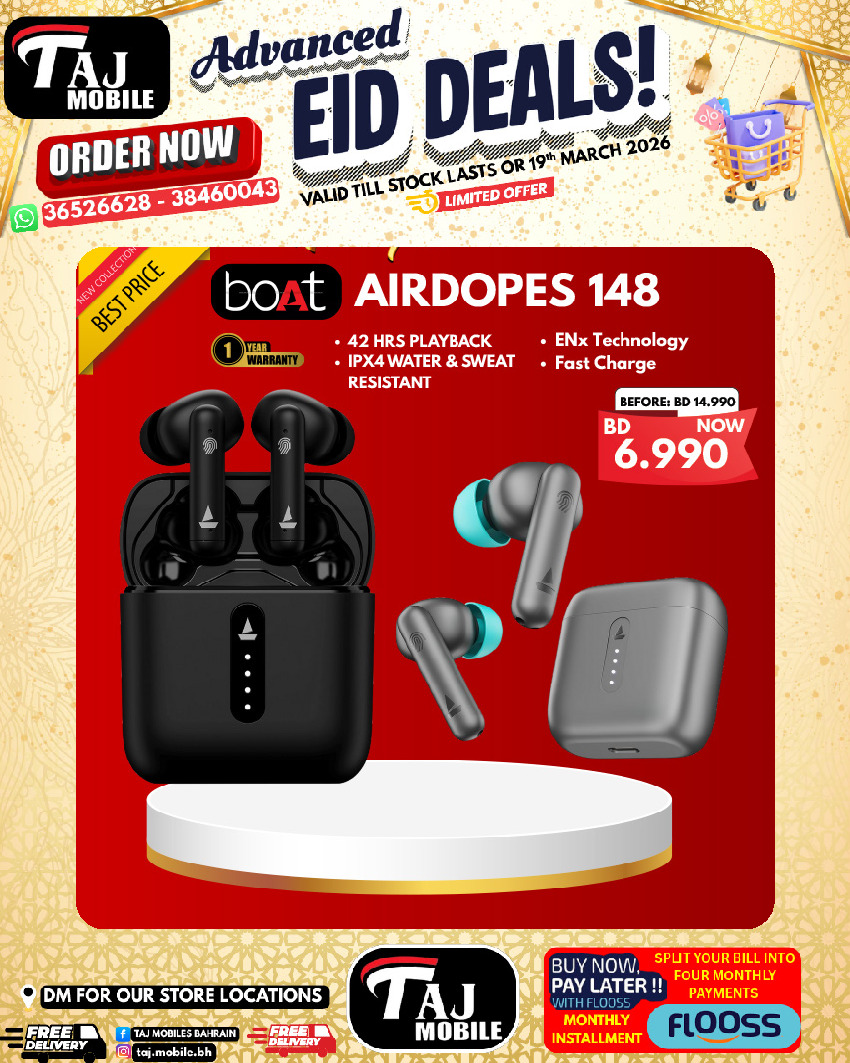 Taj Mobiles Bahrain offers from 13 to 19 March 2026 Eid Offers