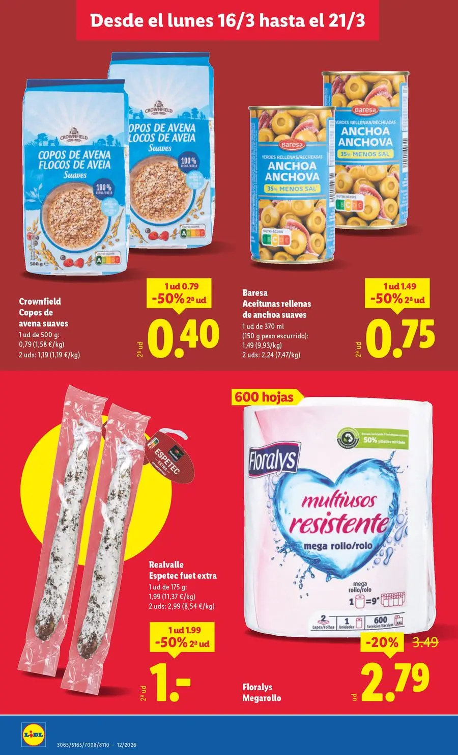 Lidl Spain offers from 16 to 21 March 2026 New Outlet