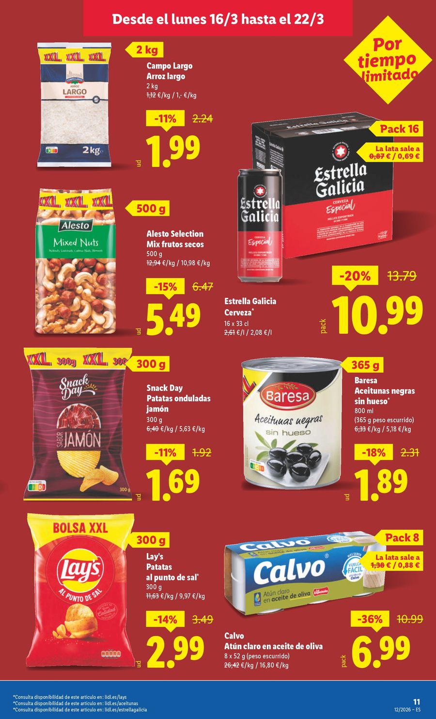 Ofertas de Lidl España de 16 a 22 marzo 2026 ofertas semanales