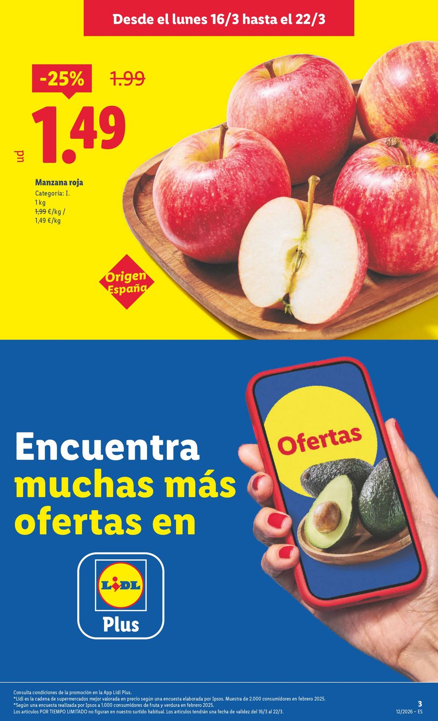 Ofertas de Lidl España de 16 a 22 marzo 2026 ofertas semanales
