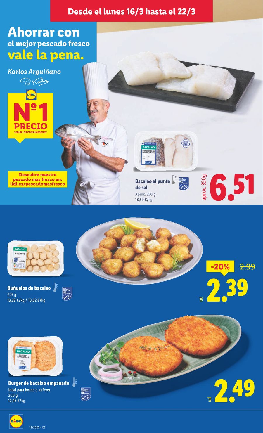 Ofertas de Lidl España de 16 a 22 marzo 2026 ofertas semanales