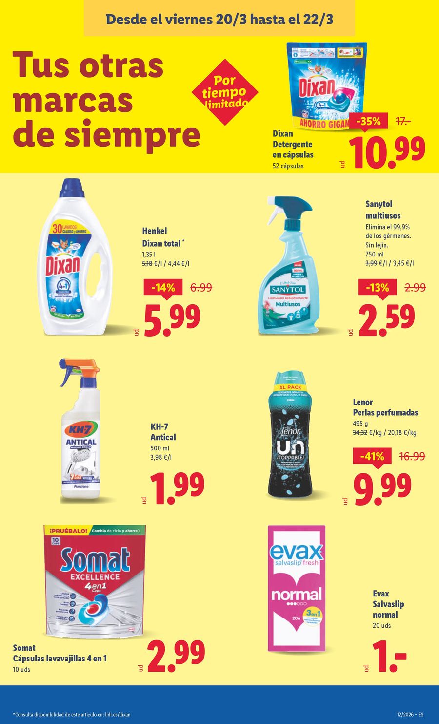Ofertas de Lidl España de 16 a 22 marzo 2026 ofertas semanales