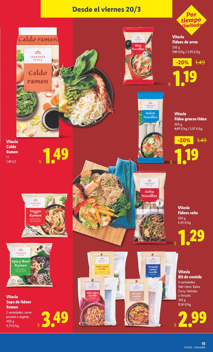 Ofertas de Lidl España de 16 a 22 marzo 2026 ofertas semanales