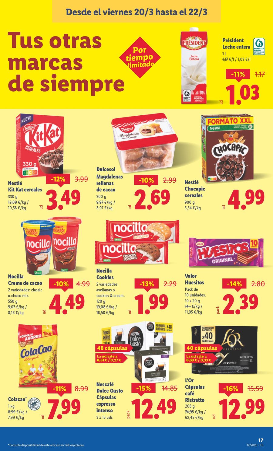 Ofertas de Lidl España de 16 a 22 marzo 2026 ofertas semanales