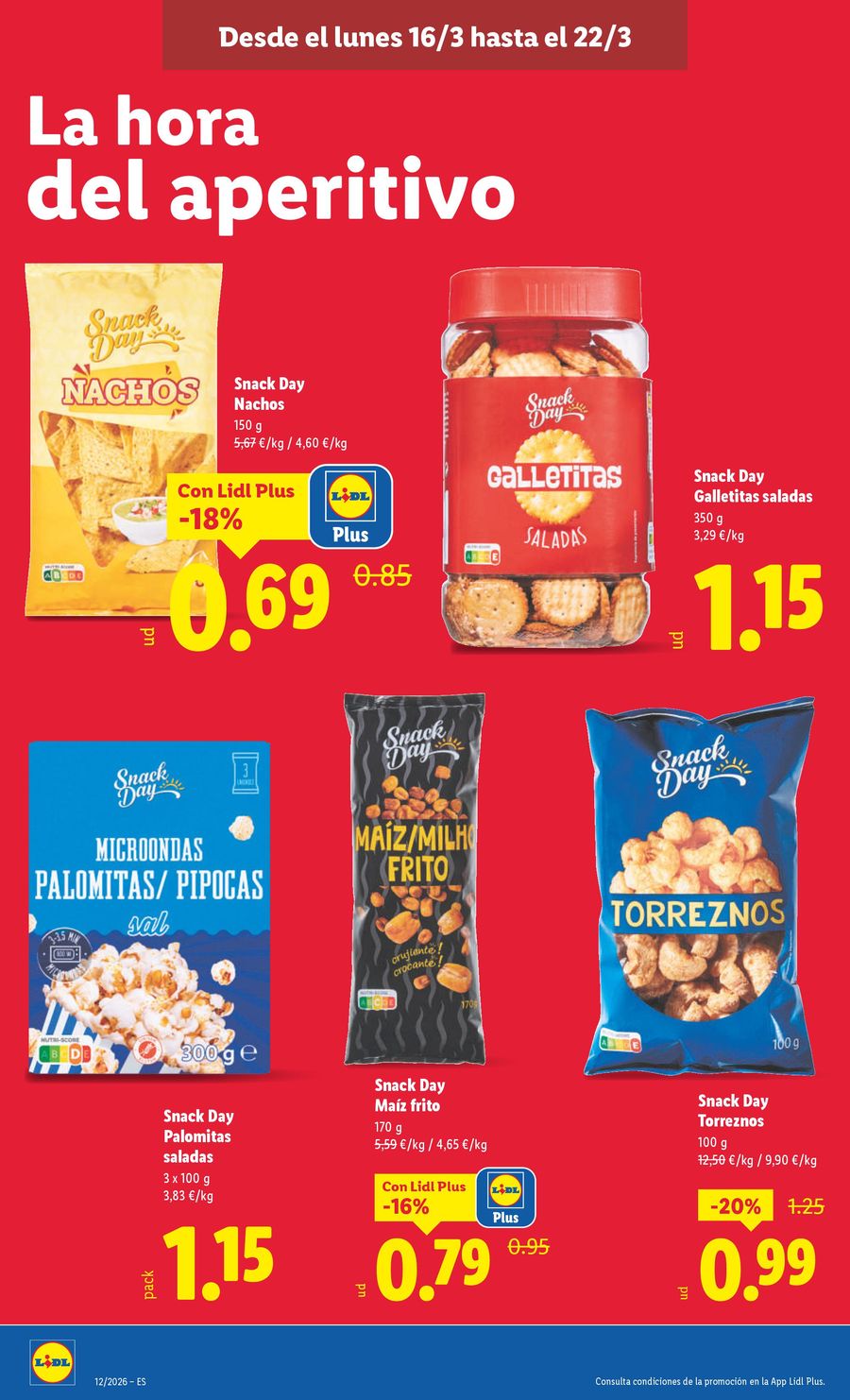 Ofertas de Lidl España de 16 a 22 marzo 2026 ofertas semanales
