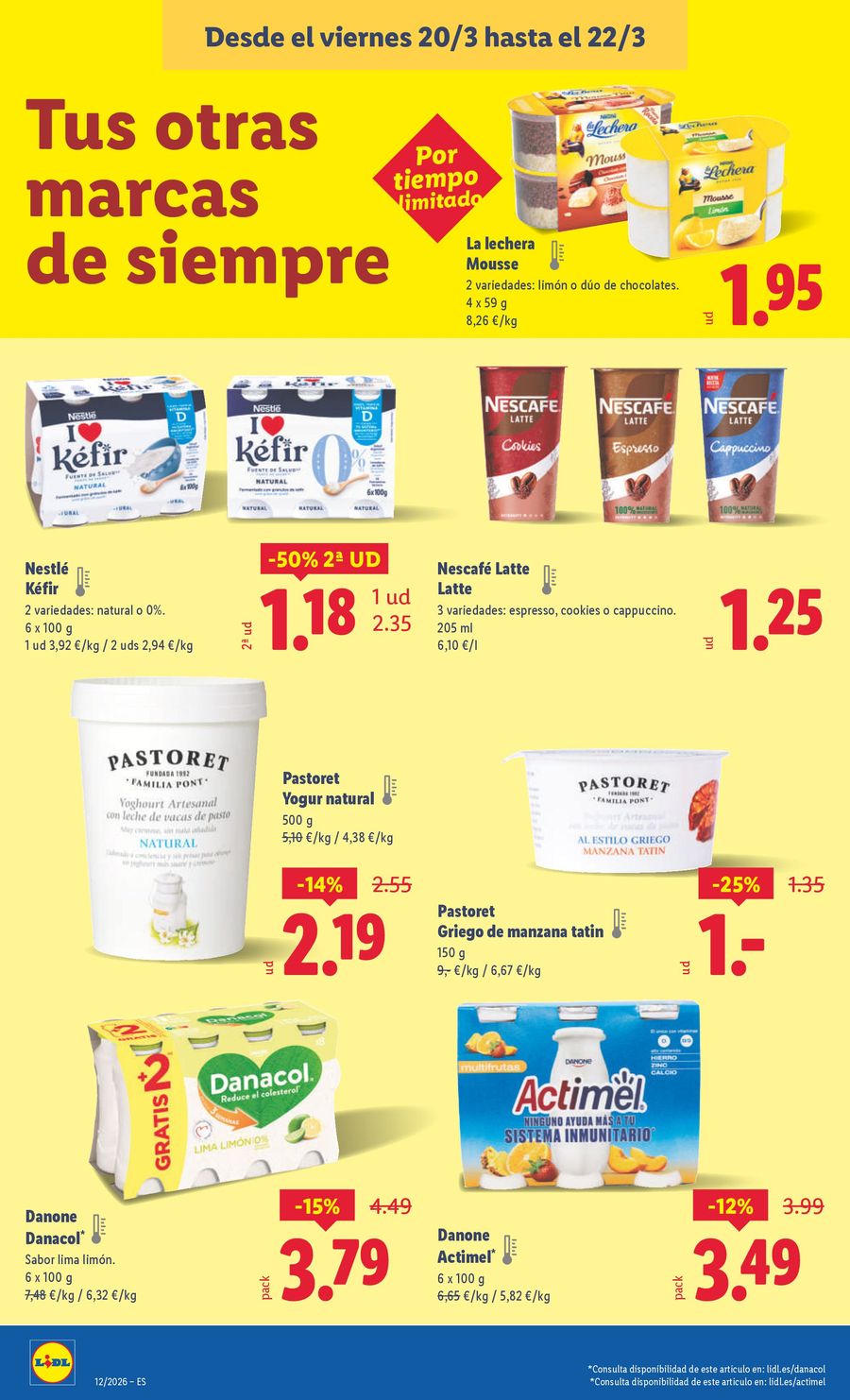 Ofertas de Lidl España de 16 a 22 marzo 2026 ofertas semanales