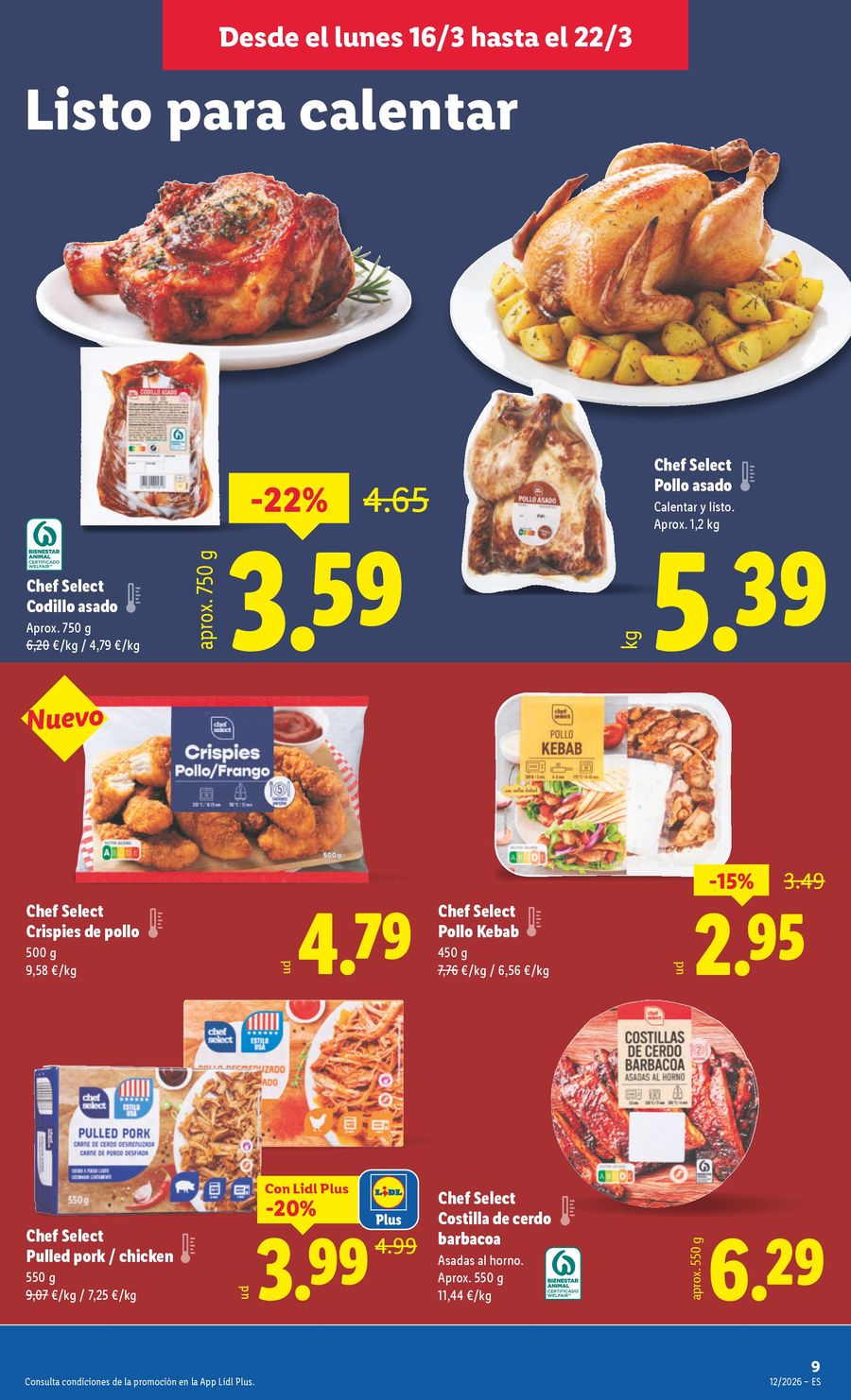 Ofertas de Lidl España de 16 a 22 marzo 2026 ofertas semanales