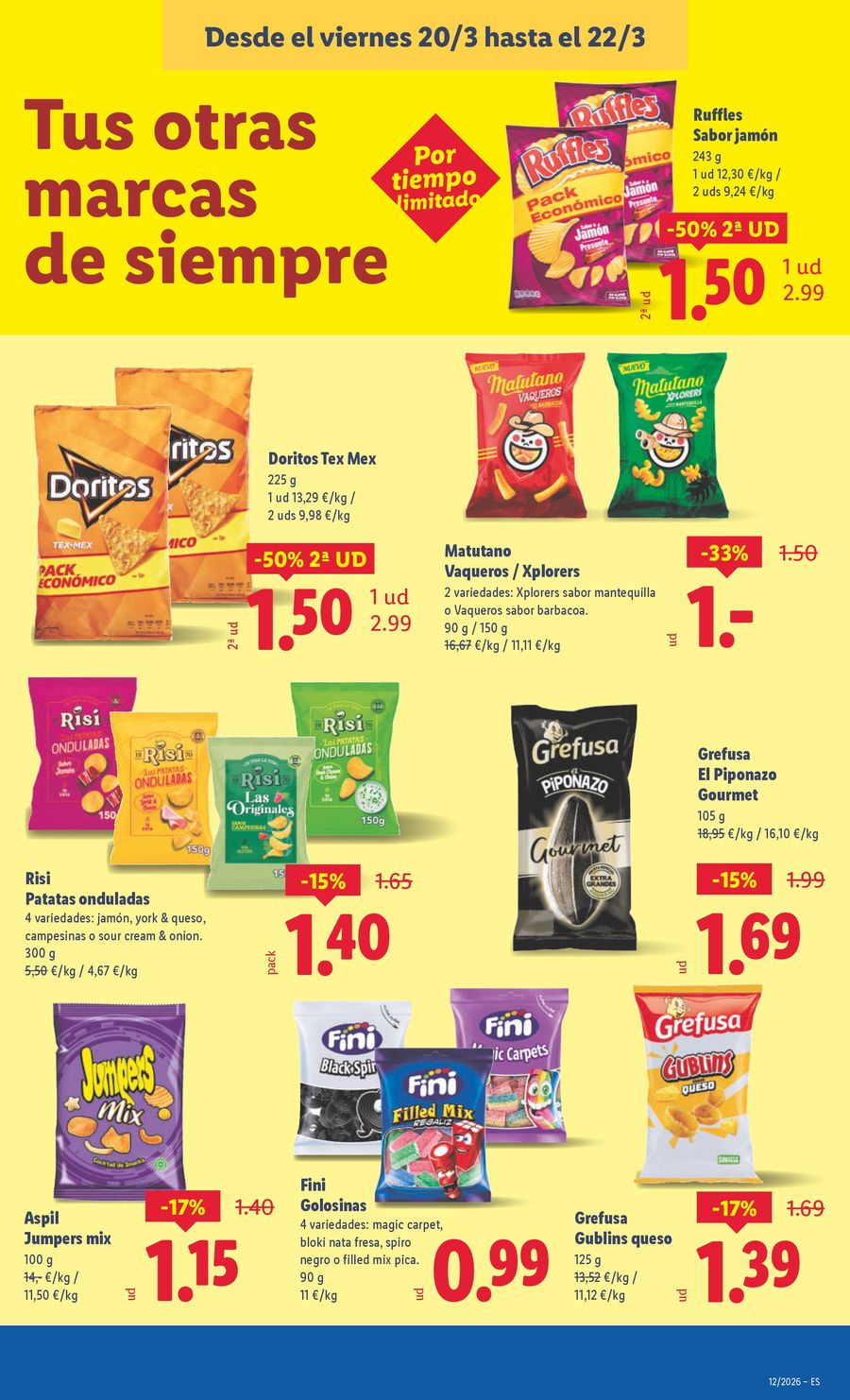 Ofertas de Lidl España de 16 a 22 marzo 2026 ofertas semanales