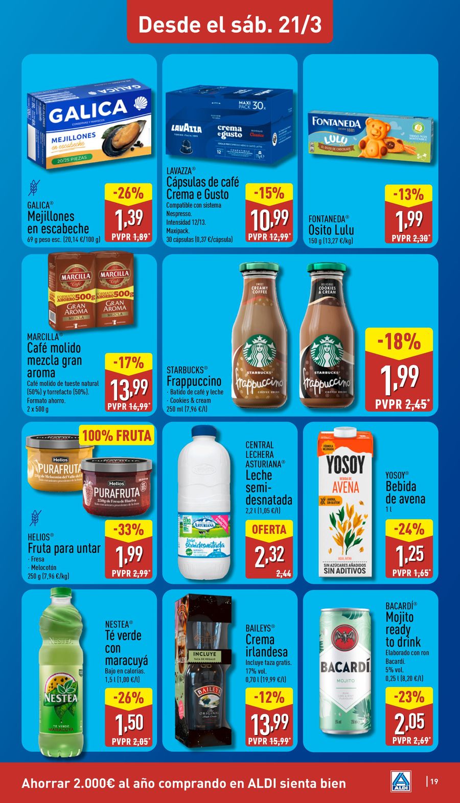 Offres ALDI Espagne de 16 à 22 mars 2026 Comme il coûte peu d'acheter bien !