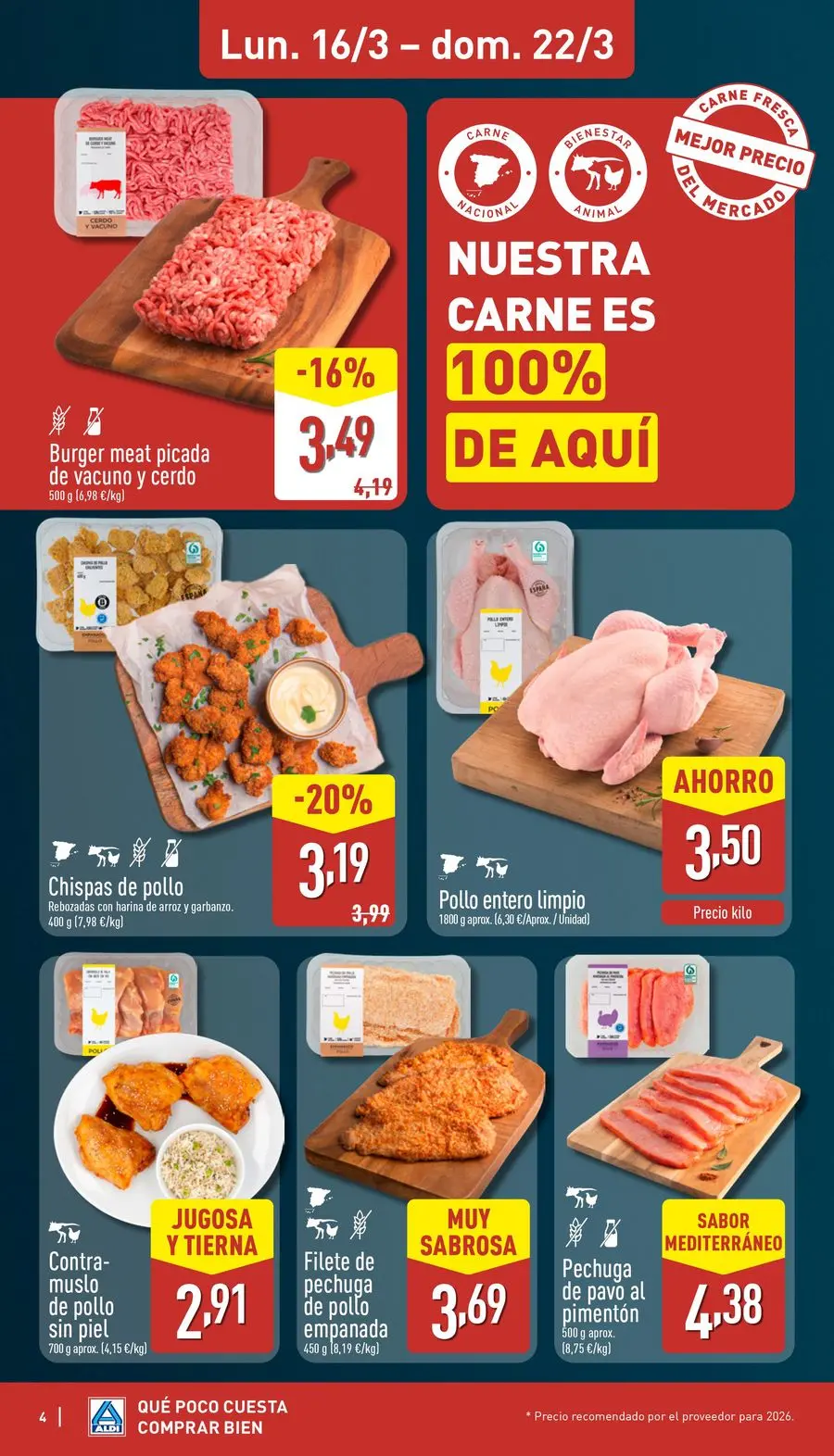 Offres ALDI Espagne de 16 à 22 mars 2026 Comme il coûte peu d'acheter bien !